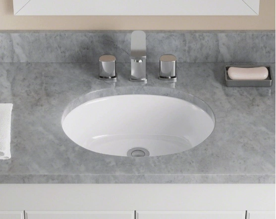 1018 White Cupc Standard Ceramic Wash Basin, 18 Inches Under Counter Basin, Porcelain Sink
