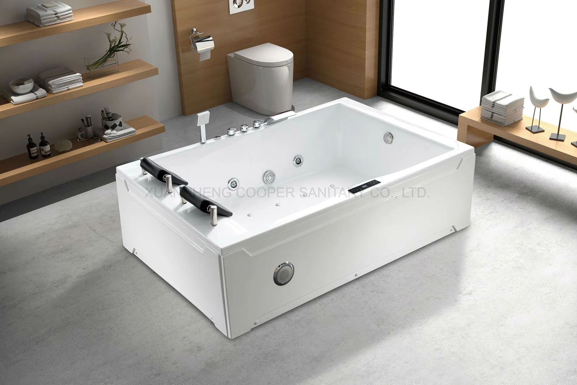 1800 Two Person Acrylic Massage Bathtub Whirlpool
