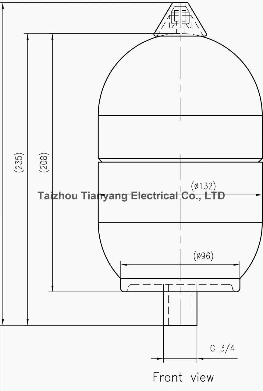 2 Liter Potable Expansion Vessel for Anti-Water Hammer