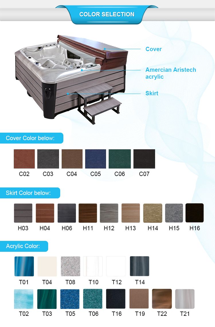 2020 Hot Sale Luxurious Hot Tub Outdoor SPA with Jacuzzi Swim Whirlpool