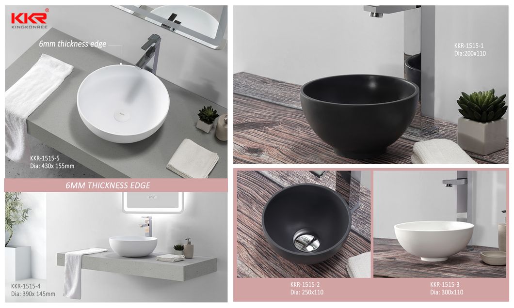 2021 Hot Selling Stone Marble Washing Stone Sink for Hotel Decoration (KKR-M8858)