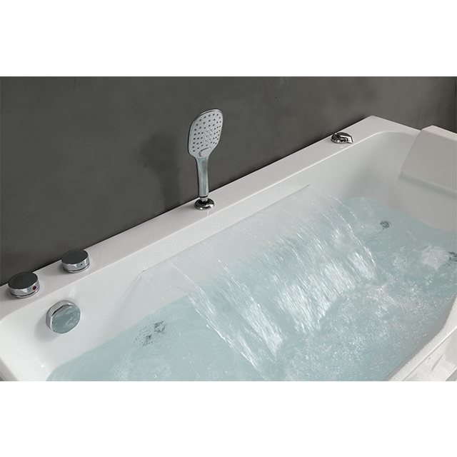3 Ways Panel Massage Bathtub K1315 with Waterfall, Handshower and Drainer