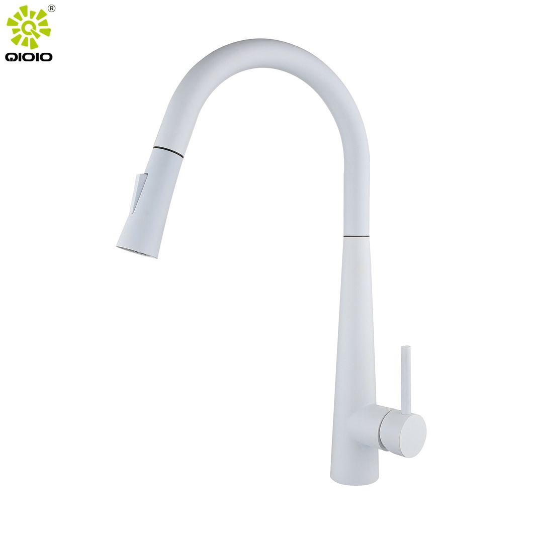 304 Stainless Steel Sink Water Faucets Black Pull out Kitchen Faucet