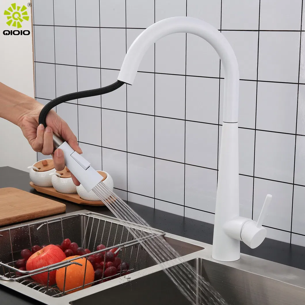 304 Stainless Steel Sink Water Faucets Rose Gold Pull out Kitchen Mixer Faucet