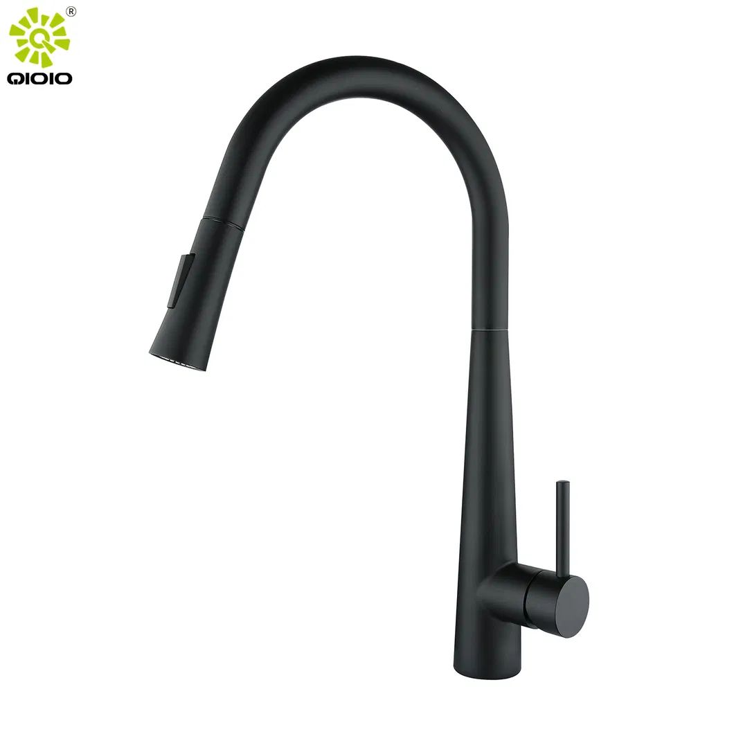 304 Stainless Steel Sink Water Faucets Rose Gold Pull out Kitchen Mixer Faucet