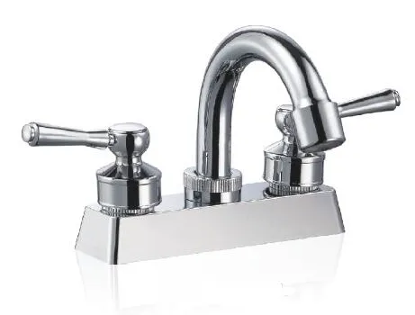 4" Lavatory Double Level Handle Chroming Basin Faucet