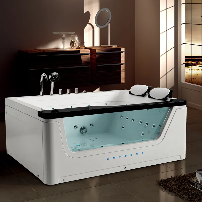 Apron Install Sex Couple European Style Bathtub with Jacuzzi Function