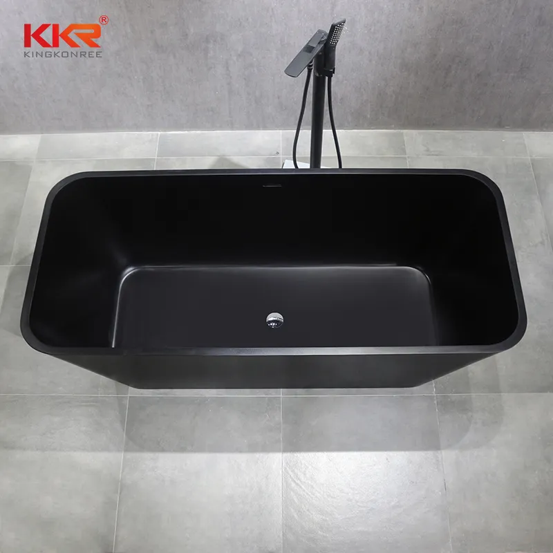 Artificial Stone Small Size Freestanding Bathtub Bathroom Soaking Tub