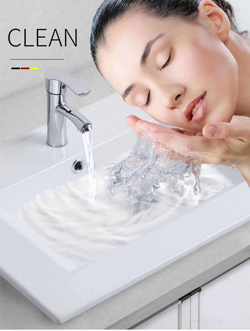 Bathroom Ceramic Cabinet Wash Basin Sink Bathroom Basin