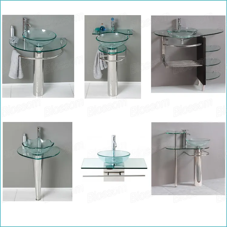 Bathroom Glass Vanity Top (BLS-2163)