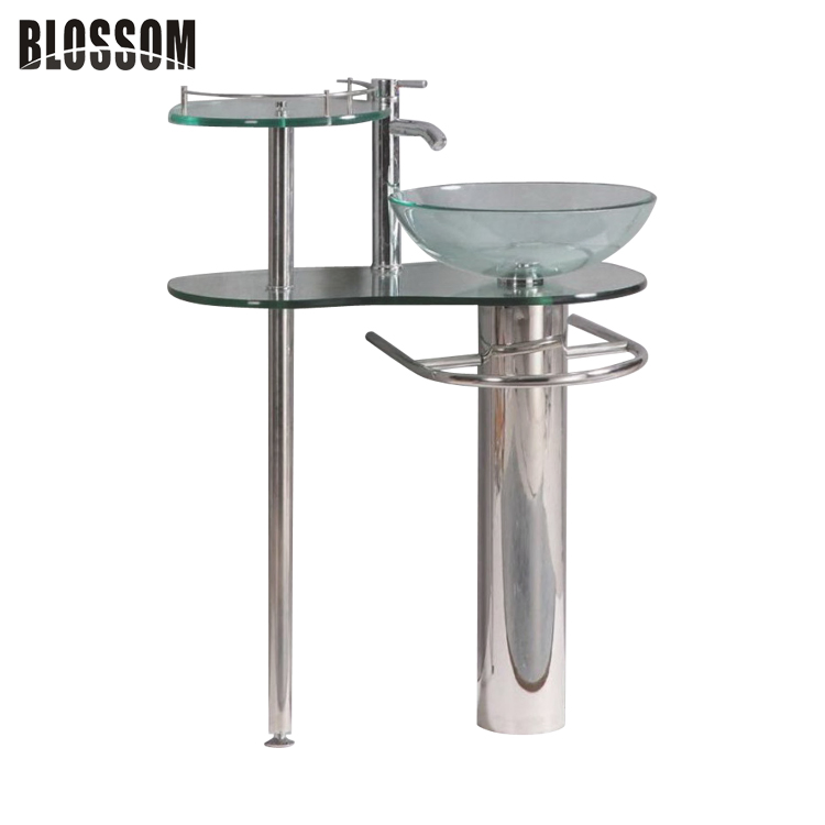 Bathroom Vanity Combo Vessel Lacquer Glass Basin Sink ( BLS -2046)