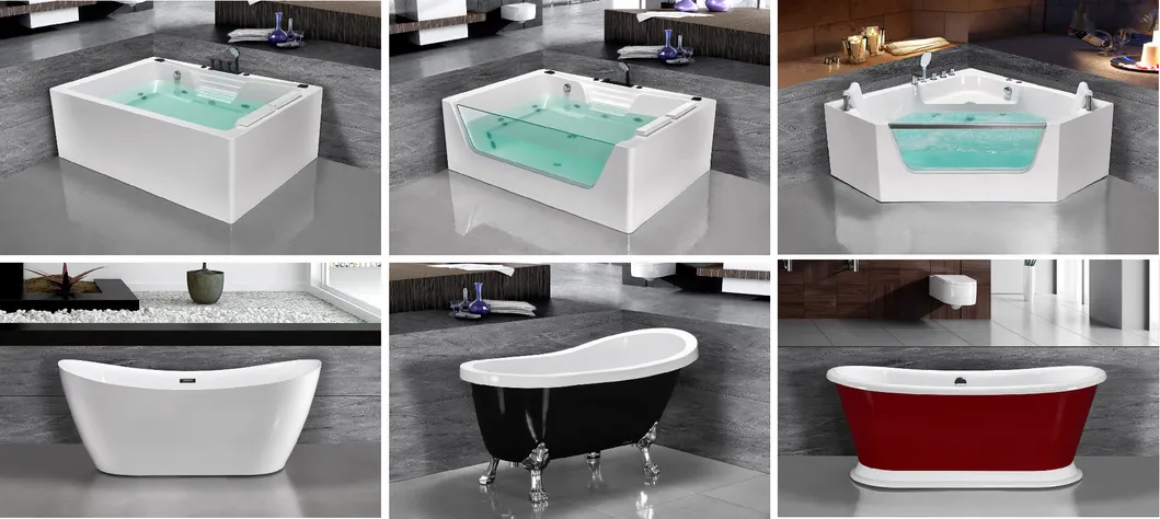 Best Manufacture High Quality Acrylic Whirlpool Bathtub with Jacuzzi