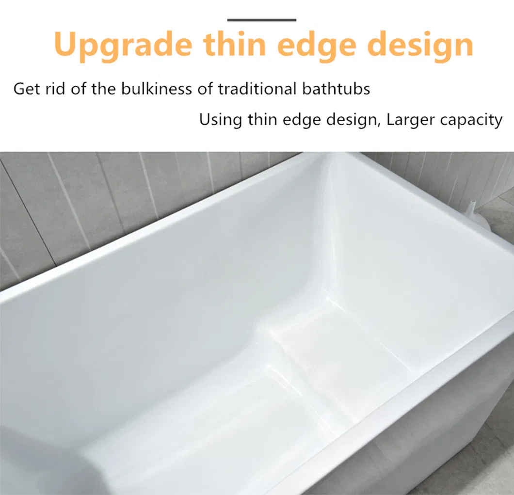 Big Shape Oval Alone Soaker Bathtub