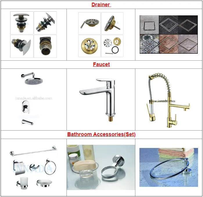 Brass Chrome Plated Deck Mounted Basin Mixer Tap Kitchen Sink Faucet (NA8519-1)