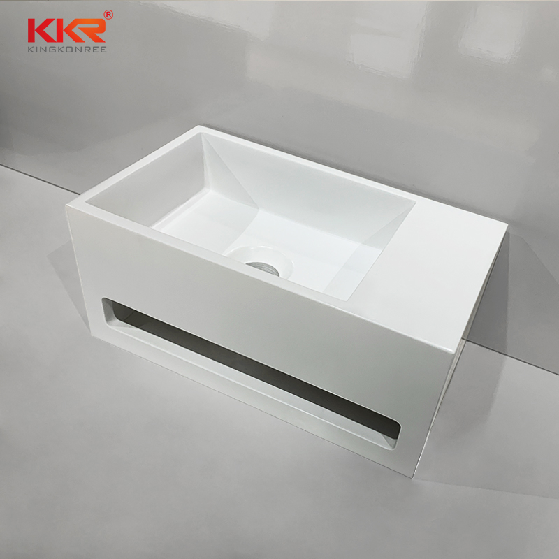 Corian Basin Small Corner Solid Surface Stone Glacier White Basin