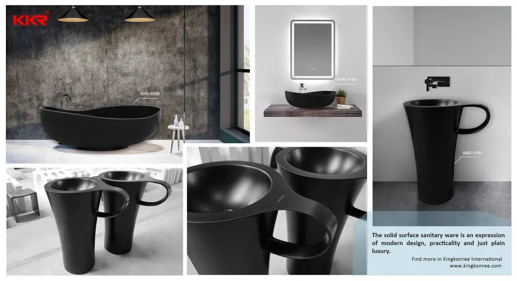 Corian Solid Surface Bathroom Sink Wash Basin