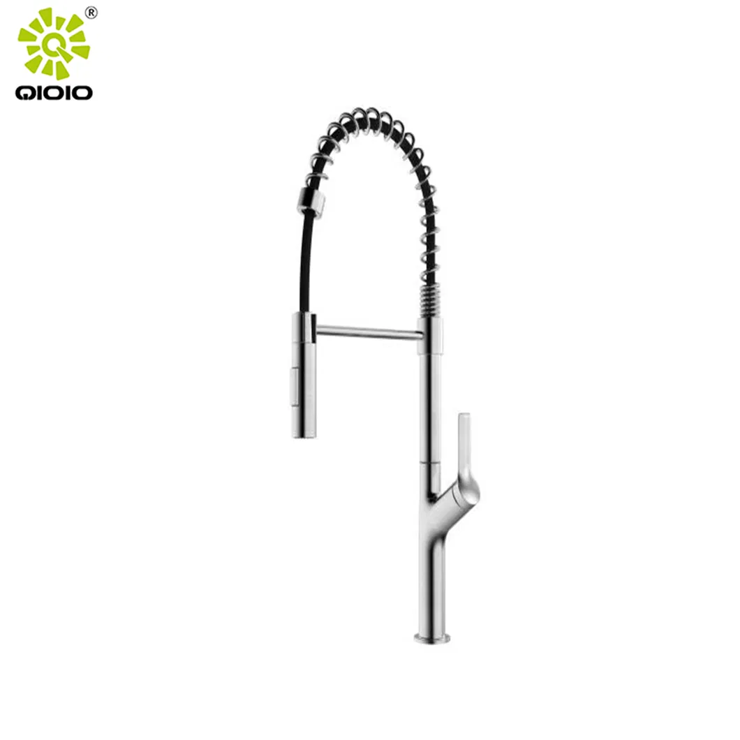 Cupc High Quality 304 Stainless Steel Spring Pull-Down Kitchen Faucet Mixer