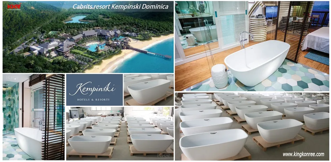 Easy Maintain Artificial Marble Solid Surface Free Standing Baths