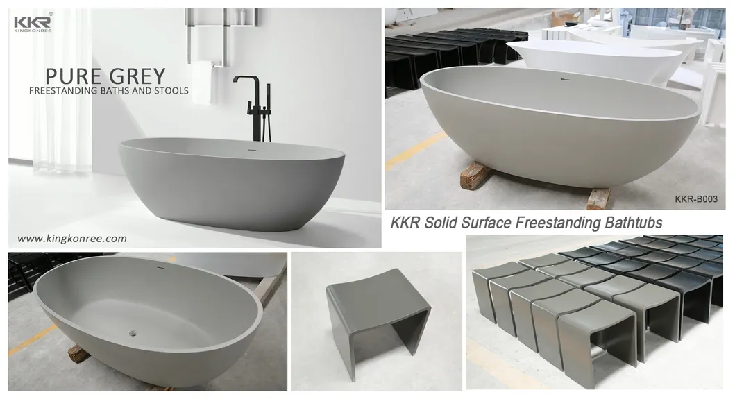 Easy Maintain Artificial Marble Solid Surface Free Standing Baths