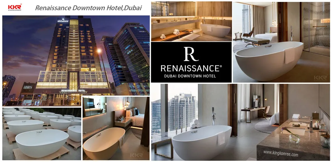 Easy Maintain Artificial Marble Solid Surface Free Standing Baths