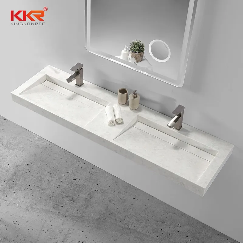 Hotel Basin Solid Surface Stone Vanity Sink Corian Bathroom Basin