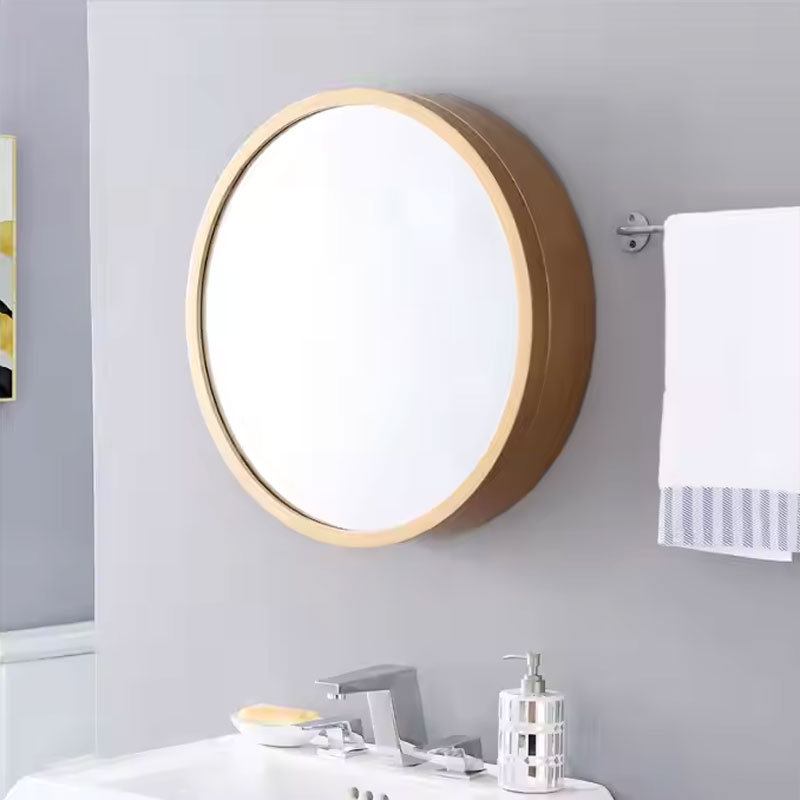 Round Human Body Sensing Bathroom Mirror Cabinet