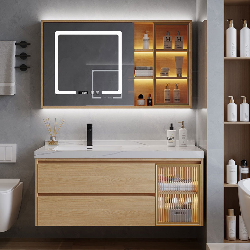 Solid Wood Combination Integrated Bathroom Cabinet
