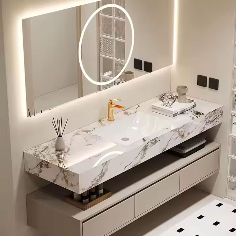 Double-Layer Upper And Lower Bathroom Cabinet