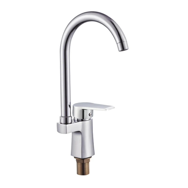 Bright Chrome Desktop Single Handle Faucet