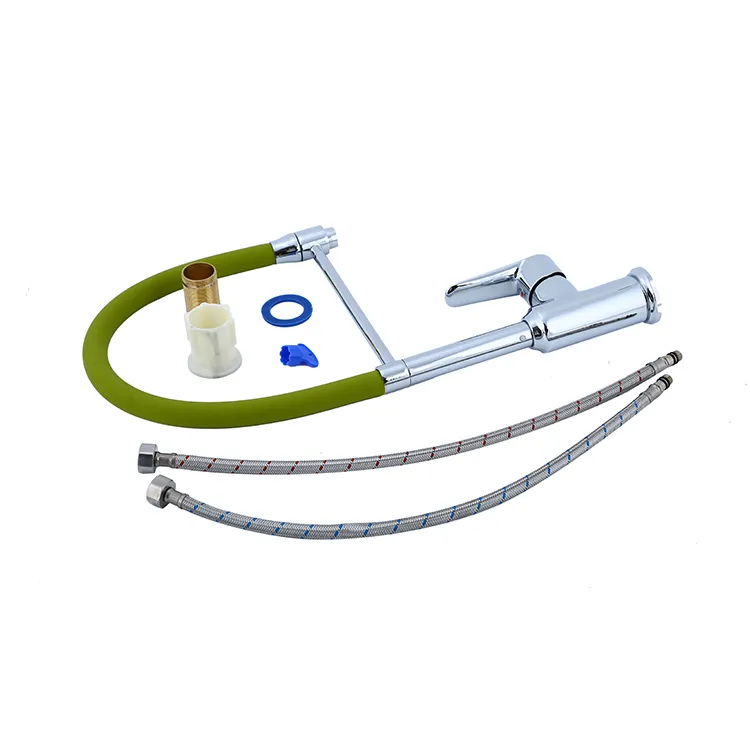 Long Neck Cold Heat Water Single Handle Kitchen Faucet