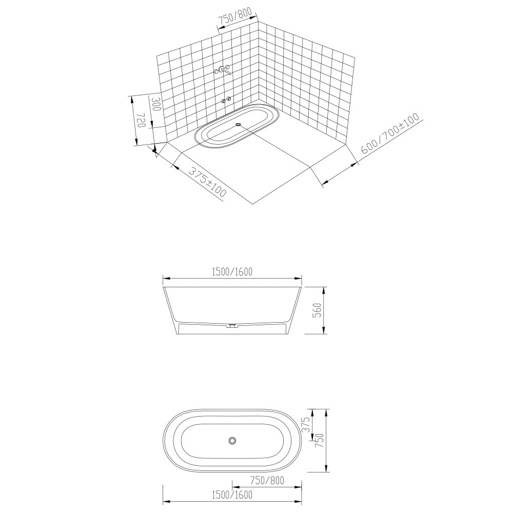 Modern Sanitary Ware Resin Stone Shower Freestanding Bathtub Solid Surface Stone Freestanding Bathtubs