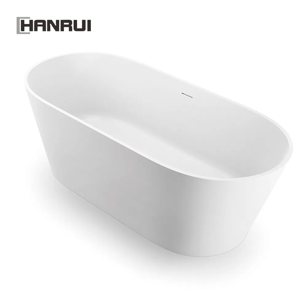 Modern Sanitary Ware Resin Stone Shower Freestanding Bathtub Solid Surface Stone Freestanding Bathtubs