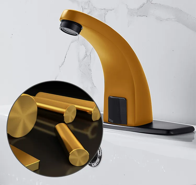 Modern Small Infrared Matt Black Touchless Lavatory Basin Sensor Faucet