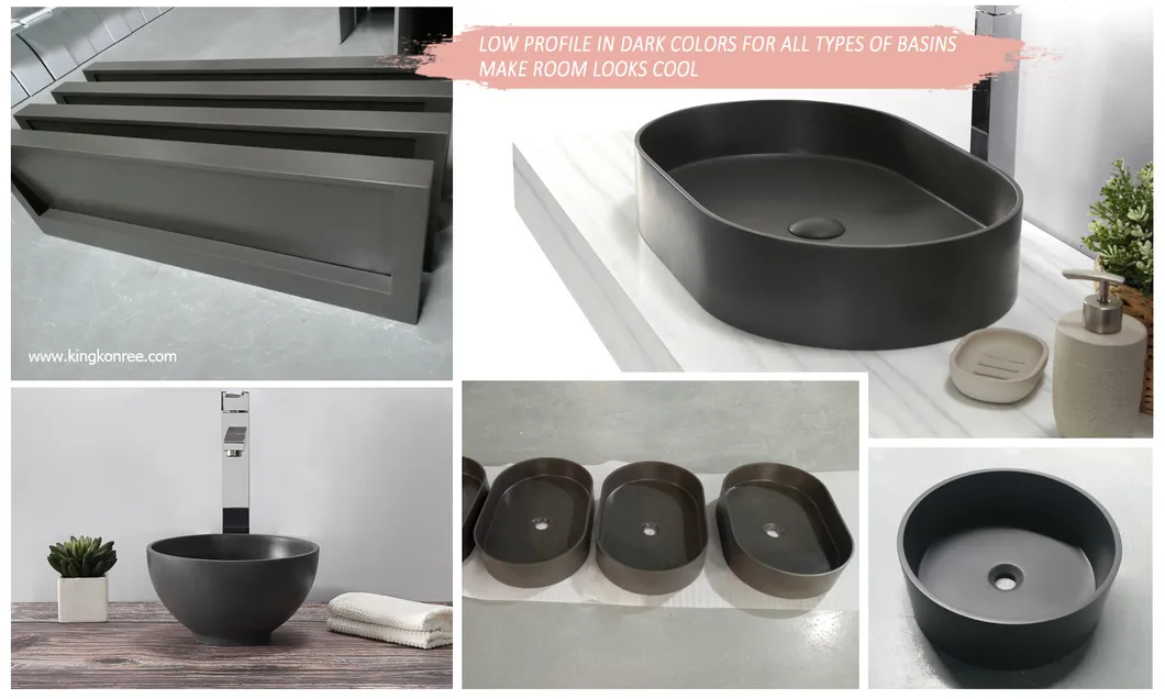 New Arrival Acrylic Solid Surface Artificial Stone Glacier White Wash Basin