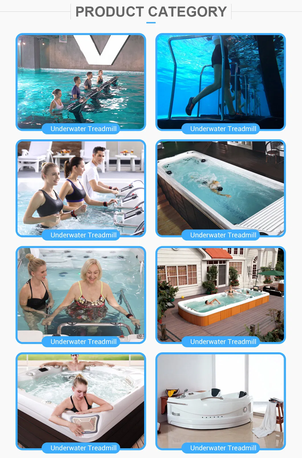 Outdoor SPA Swimming Pool Fitness Treadmill Pools SPA-8358