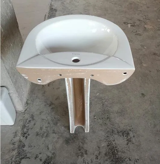 Sairi in Stock Cheap Price Twyford Modern Wash Basin with Pedestal Sanitary Ware Ceramic Bathroom Sink Wash Basin Pedestal for Africa Market