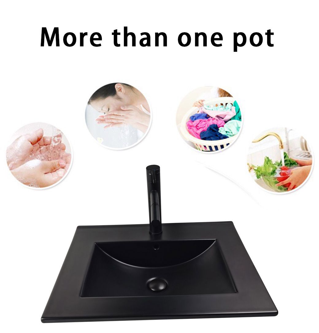Sanitary Ware Thin Edge Hand Wash Sink Bathroom Ceramic Cabinet Wash Basin Sink