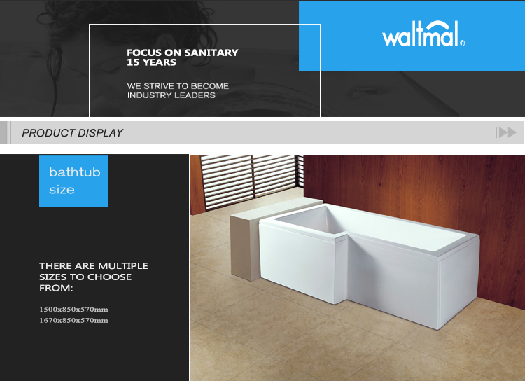 Skirted Bath Tub for UK P Shape Bathtub