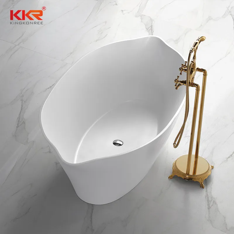 Soaking Shower Room Bathtubs Solid Surface Smooth Bottom Bathtub Tub