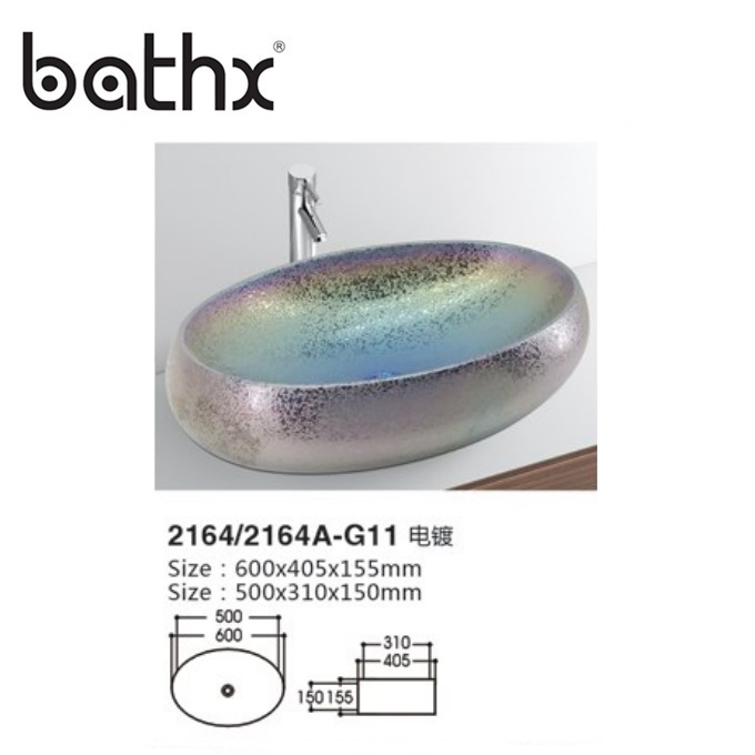 Special Design Artistic Ceramic Hand Washing Basin Bowl for Hotel Bathroom Above Counter Lavatory Bathroom Lavabo
